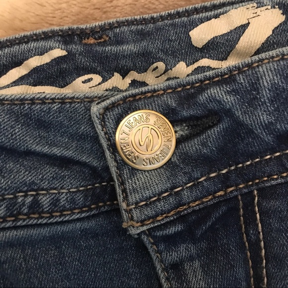 Seven7 Distressed Legging Jeans Size 14 - Picture 3 of 7